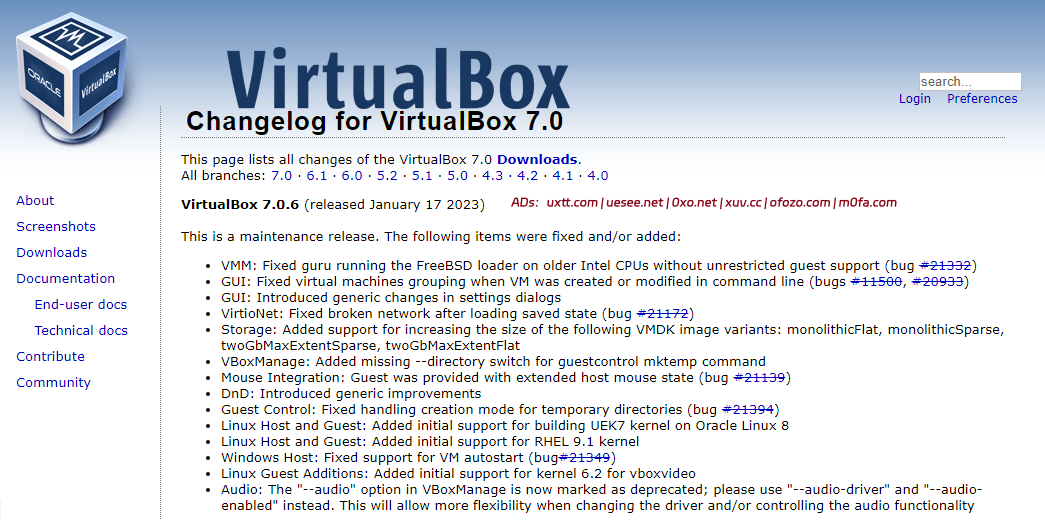 免费开源虚拟机 VirtualBox 7.0.6 发布 支持 Linux 6.2 等内核 - 第2张图片